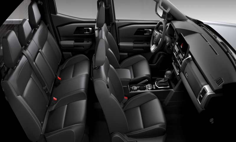 Seating arrangement on the 2026 Mitsubishi L200