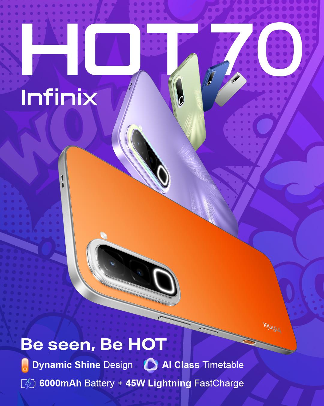 Available colors of the Hot 70