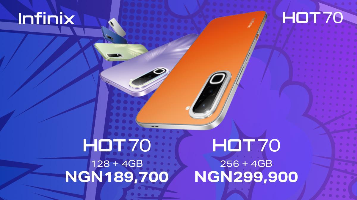Price of the Infinix Hot 70 in Nigeria
