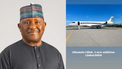 Specs and price of Abdul Samad Rabiu (BUA Group CEO)’s Bombardier Global 8000 private jet in Nigeria
