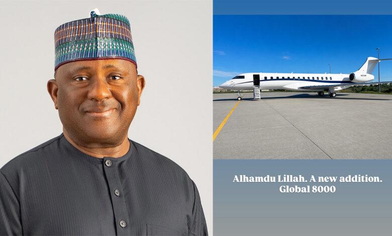Specs and price of Abdul Samad Rabiu (BUA Group CEO)’s Bombardier Global 8000 private jet in Nigeria
