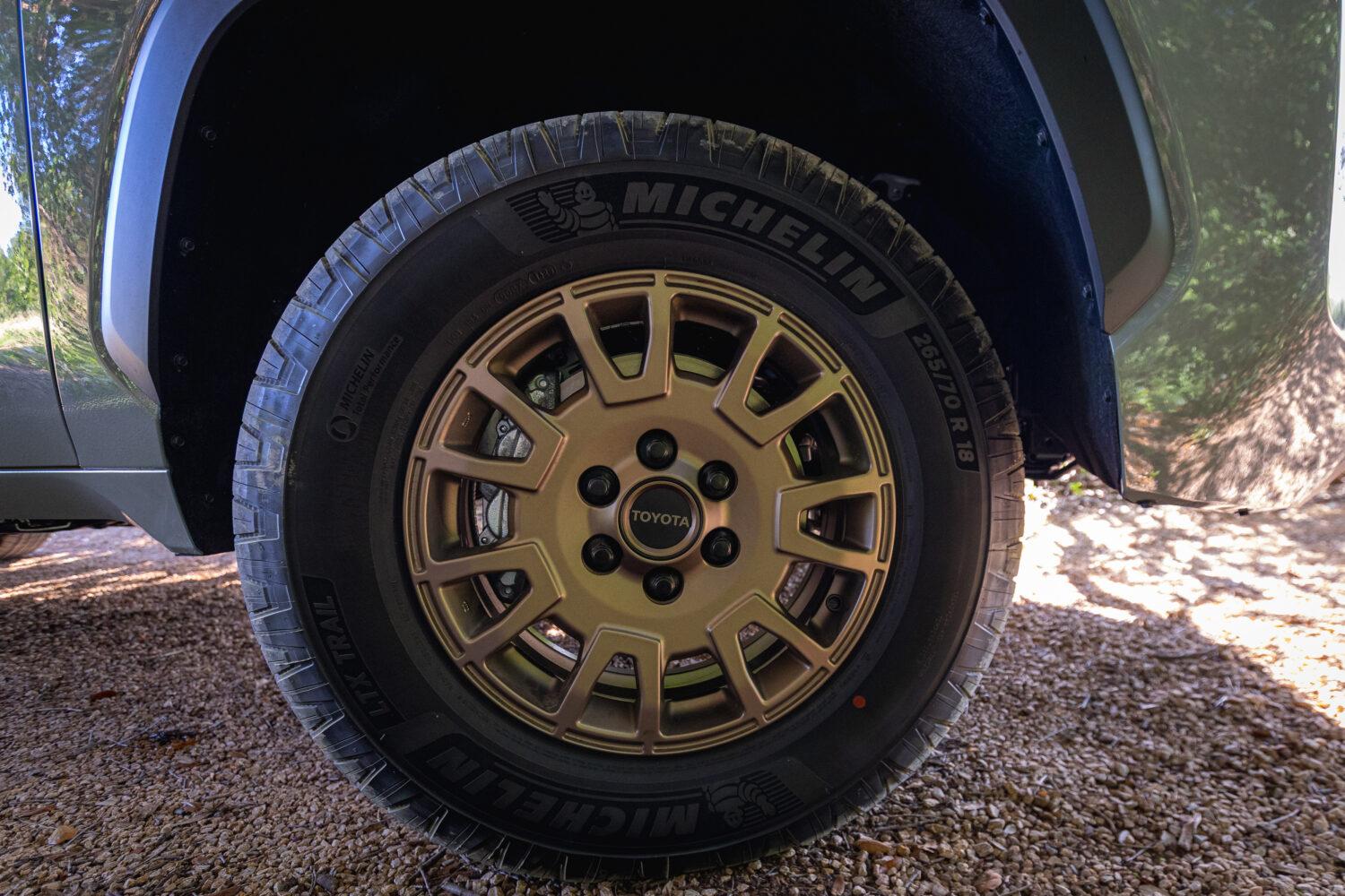 Unique bronze wheels on the 2027 Toyota Tundra Trailhunter