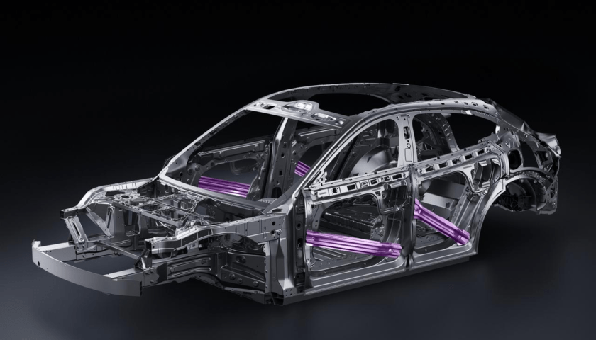 The chassis of the 2026 Xiaomi YU7