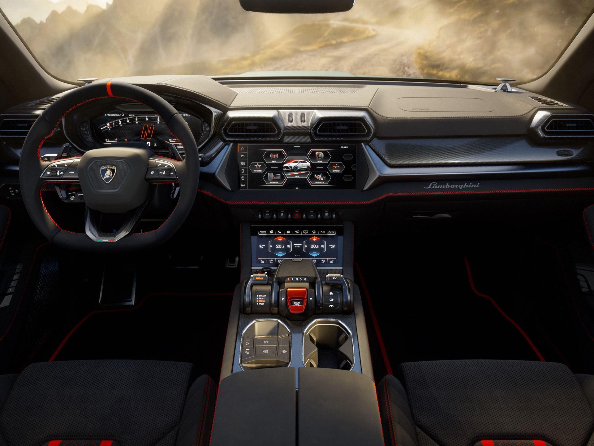 Interior design of the 2027 Lamborghini Urus SE Performante