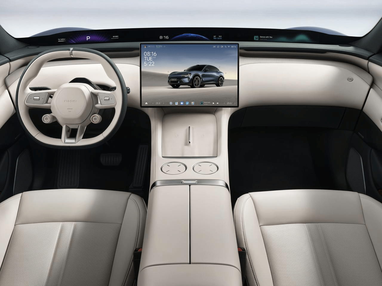 Interior design of the Xiaomi YU7