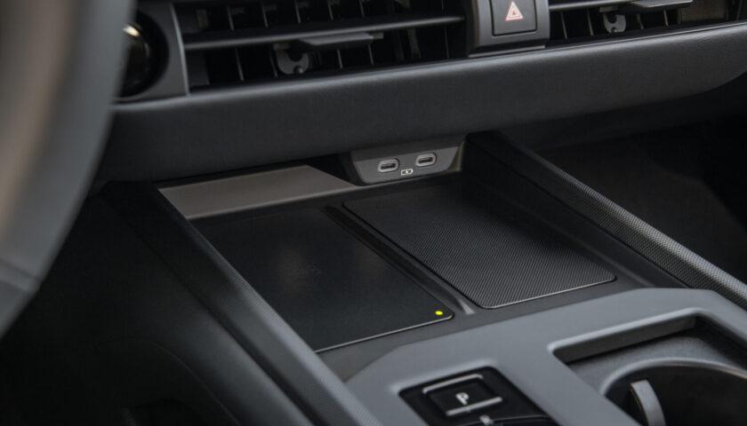 Wireless charging pad and USB ports on the 2027 Lexus ES