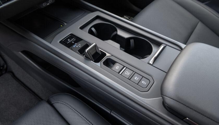 Parking brake button on the 2027 Lexus ES