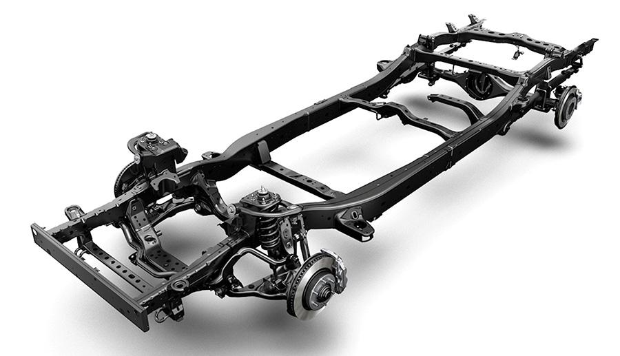 The new chassis on the new 2027 Toyota Hilux