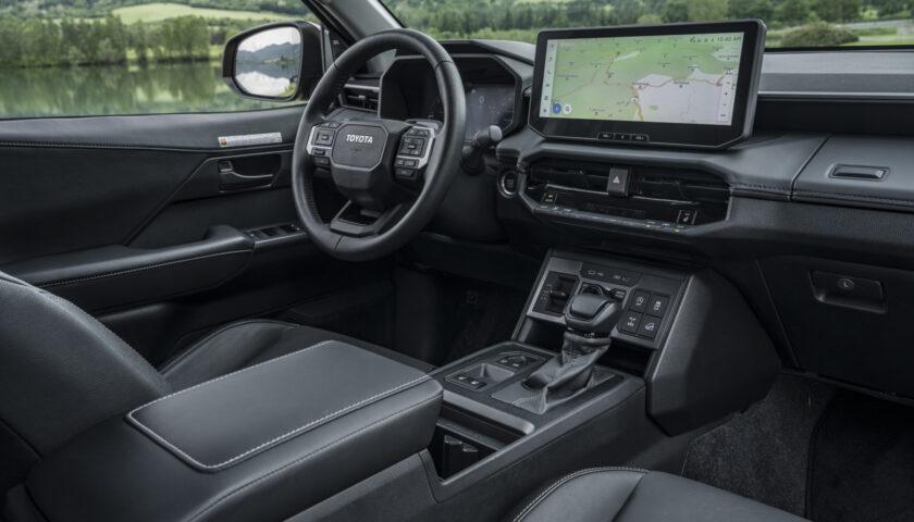 The new center console on the 2027 Toyota Hilux