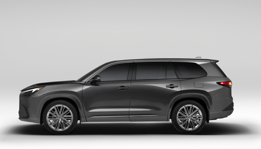 Side view of the 2027 Lexus TX